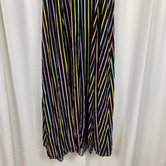 Torrid Black Stripe Challis Trapeze Tank Maxi Dress Sz.2 - Picture 12 of 15